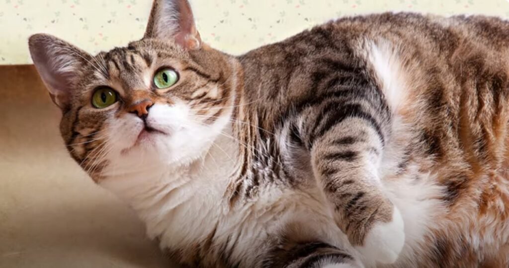 gato con sobrepeso